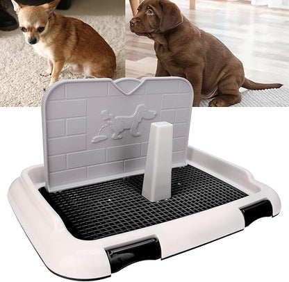 Generic Dog Toilet Pad, Dog Potty Tray with Simulated Wall for Small Dogs and Puppies Under 15 Pounds, Black