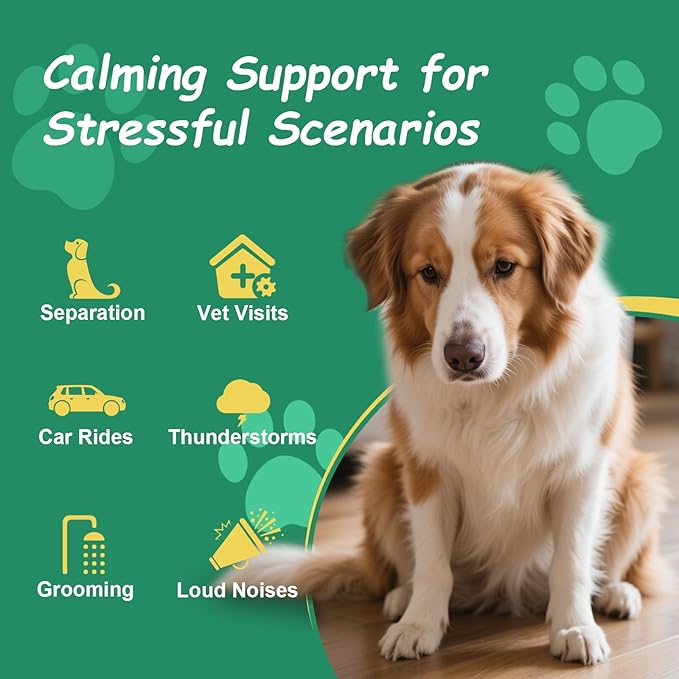 Неmр Calming Chews for Dogs, Anxiety Relief, Sleep Calming Aid, Health & Wellness Supplements for Dog Separation Barking, Chicken Flavor, 180 Chews for All Breeds Ages