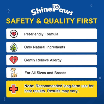 Dog Allergy Relief, Itch Relief for Dogs, Colostrum, Probiotics for Dogs Support Immunity, Omega3, Honey for Dry & Itchy Skin Relief, Seasonal Allergy, Pawlicking, Hot Spot Treatment, 75 Immune Bites
