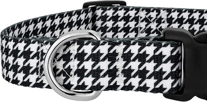 Country Brook Petz - Houndstooth Everyday Dog Collar and Leash - Sports and Athletics Collection Featuring Spirited Designs (1/2 Inch, Extra Small)