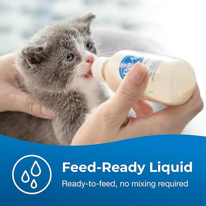 PetAg KMR Kitten Milk Replacer Liquid - 16 oz - Ready-to-Feed Formula with Vitamins for Newborn Kittens to 1 Year - Easy to Digest