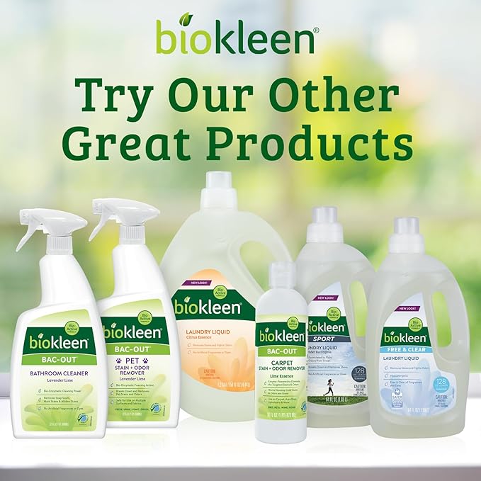 Biokleen Bac-Out Pet Stain Remover - 2 Gallon - Enzymatic, Natural, Destroys Stains & Odors Safely, for Pet Stains on Carpets - Eco-Friendly, Plant-Based