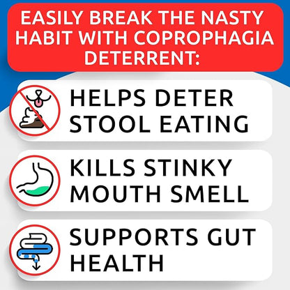 BARK&SPARK No Poo Chews for Dogs - Coprophagia & Stool Eating Deterrent with Probiotics, Digestive Enzymes & Breath Aid Support - Stop Dog Poop Eating