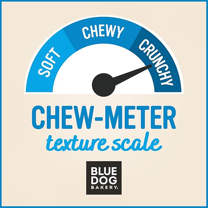 Blue Dog Bakery More Crunch Large Assorted Flavors, Dog Biscuits, Healthy Treats, All Natural, Bacon, Chicken, Cheese, Peanut, 43.2 oz (Pack of 1)
