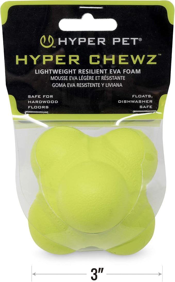 Hyper Pet Fetching Dog Toys - Throwing Bumpy Ball Dog Toy Made with EVA Foam - Lightweight & Floats on Water (Pack of 5)