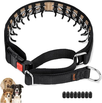 Mayerzon Dog Collar, Patented Martingale No Pull Collar for Small Medium Large Dogs with Buckle for Walking Training, Hidden Design (Black, Small,2.5mm,11.5"-14.5" Neck)