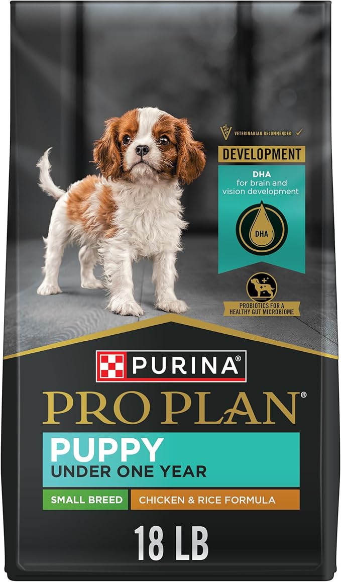 Purina Pro Plan High Protein Small Breed Puppy Food DHA Chicken & Rice Formula - 18 lb. Bag Packaging May Vary