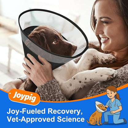 Dog Cone Collar with Soft Padding to Stop Licking, Elizabeth Recovery Collar After Surgery for Large Medium Small Dogs, Comfortable Pet Head Cone Alternative for Neutering Spay Injury(S)