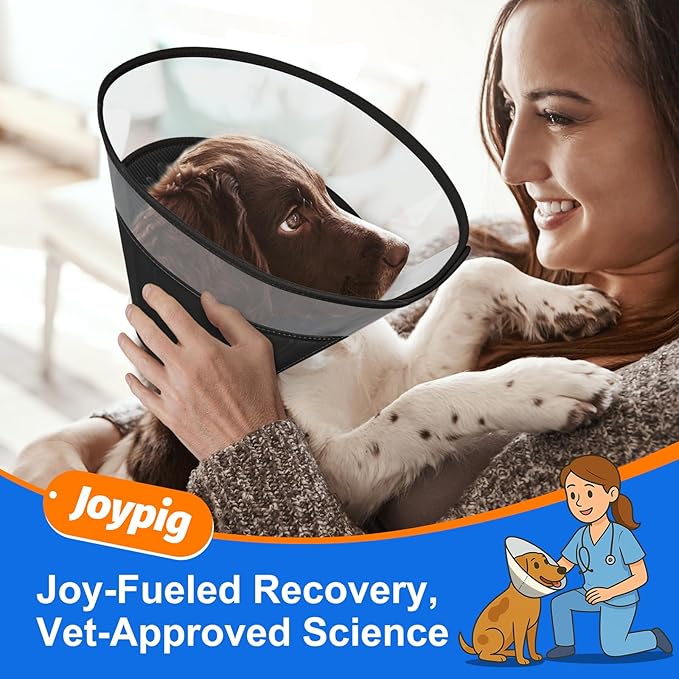 Dog Cone Collar with Soft Padding to Stop Licking, Elizabeth Recovery Collar After Surgery for Large Medium Small Dogs, Comfortable Pet Head Cone Alternative for Neutering Spay Injury(XL)