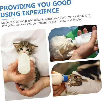 SUPVOX 3Pcs Pet Feeding Bottles for Newborn Kittens and Puppies Leak Resistant Milk Feeders with Capacity Lightweight and Portable Pet Supply Kit for Home Use