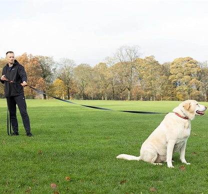 50ft Long Leash for Dogs - Long Line Dog Leash for Training Recall/Commands at Distance - Nylon, Heavy Duty - Ideal for Large & Small Breeds