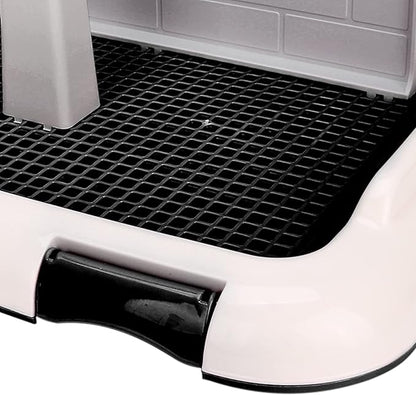 HUIOP Dog Toilet, Prevent Torn Nappy Pads, Ideal for Small Dogs, Simulated Wall Design, Suitable for Male, Keep Feet Dry, 1L Urine Absorption Busy Owners Pet Toilet (Black)