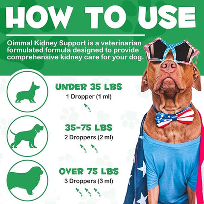 Kidney Support for Dogs - Kidney Support Supplement, Supports Immune, Urinary & Kidney Health Function, Natural Herbal Supplement (2 Fl Oz)