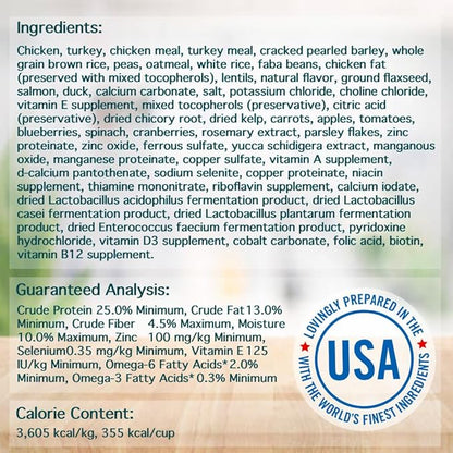 Chicken Soup for the Soul All Natural Premium Adult Dry Dog Food, Real Meat First Ingredient, No By-Products, Supports Gut & Immune Health, Chicken, Turkey & Brown Rice, 13.5lb
