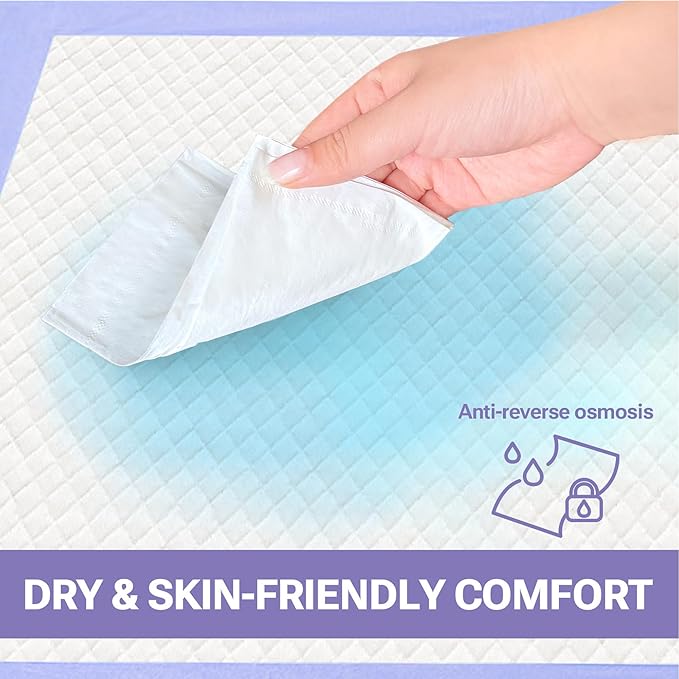 CLEAN SPACES Lavender Scented Puppy Pads 100 Count, Super Absorbent Disposable Pee Pads for Dogs That Neutralize Odor, Wee Wee Pads / Potty Training Pads 22"x22"