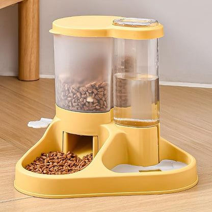 Pet Food Bowls, Automatic Dog Waterer Pet Cage Water Dispenser Transparent Pet Food Water Dispenser with Anti Slip Pad Adjustable Capacity for Pet Feeding