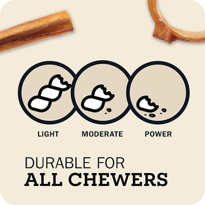 Redbarn Premium Bully Sticks for Dogs - 7 Inch, 6 Count - Long Lasting, Rawhide-Free, Slow Roasted, Low Odor & Highly Digestible, Single Ingredient Chews & All-Natural Dental Treats for Chewers
