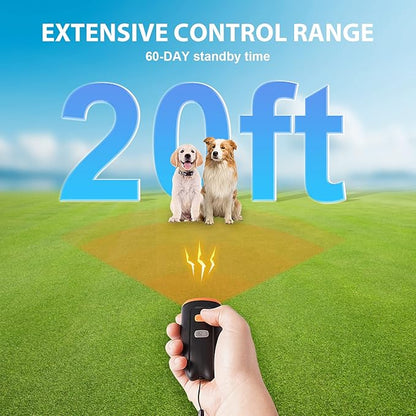 Ultrasonic Dog Barking Control Device, Anti Barking Device Barking Silencer with LED Light, 3 Training Modes Dog Bark Deterrent Devices 20ft Range Dog Training & Behavior Aids w/SOS