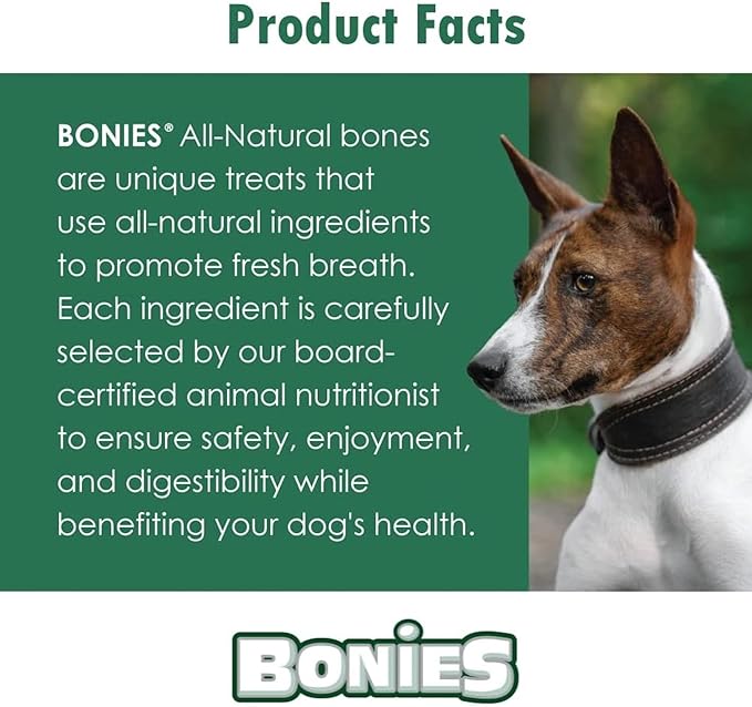 Bonies Hip & Joint Health Multi-Pack Regular Large Dogs 25 or More LBS - Natural Dog Treat - Low Calories - Chicken Flavor - 5 Bones