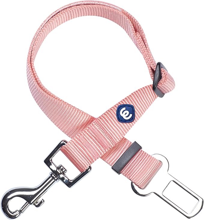 Blueberry Pet Dog Leash & Puppy Essentials: Durable Dog Leashes for Large Dogs Heavy Duty, Baby Pink Dog Seat Belt for Car, Tether for Dog Car Seat Belts - Large & Small Dogs