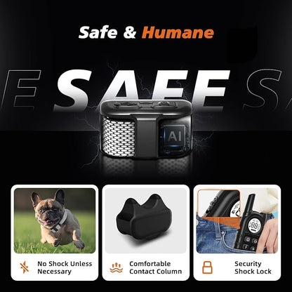 Tiniest Dog Shock Collar, Lightest Dog Training Collar with Remote for Small Dogs 5-30lbs & Medium Large Dogs/Puppies, Waterproof, Rechargeable, 1300ft Range (White Black Dot&Ultra Tiny)