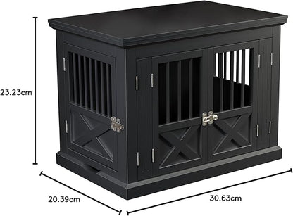 Merry Products Triple Door Medium Dog Crate, Dog Kennel, Dog Cage
