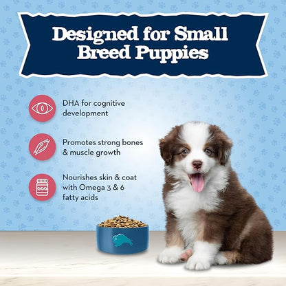 Blue Buffalo Dog Food, Chicken, Puppy, Small Breed | Healthy Growth Formula | With DHA | Oatmeal Recipe | 4-lb Bag Pack of 2
