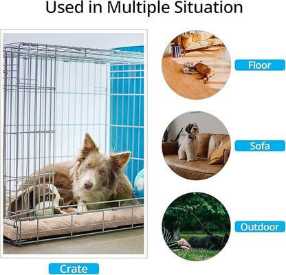 Dog Beds Crate Pad for Large Dogs Ultra Soft Dog Crate Bed Washable & Anti-Slip Kennel Pad for Dogs Cozy Sleeping Mat,Cream 42inch