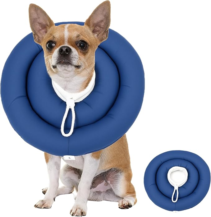Soft Dog Cones, Recovery Dog Donut Collar After Surgery- Cone of Shame Alternative, Pet Elizabethan E-Collar Anti-Bite Lick Wound Healing Adjustable for Small Large Medium Dogs, M