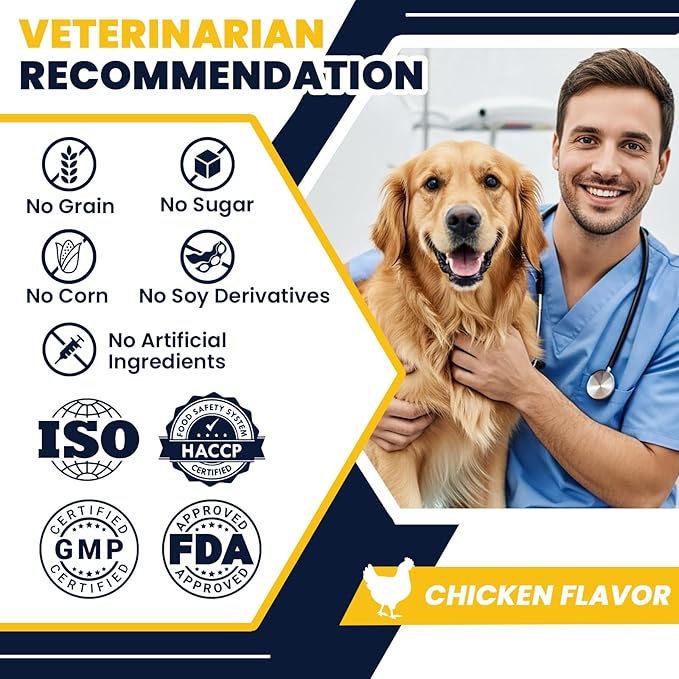 Dog Allergy Chews Probiotics for Dogs Yeast, Itchy Skin and Itchy Ears Itch Relief Immune Pre Probiotic Chews for Pet Digestive Health Anti Itch