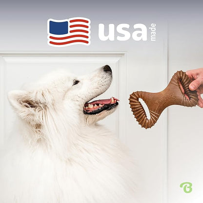 Benebone Dental Durable Dog Chew Toy for Aggressive Chewers, Real Chicken, Made in USA, Medium