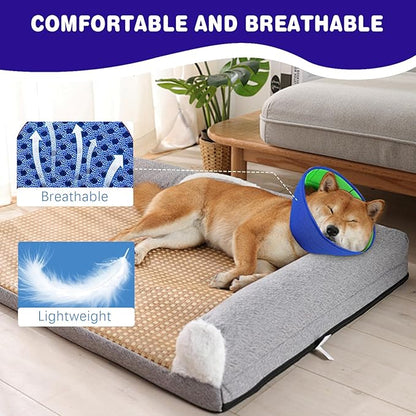 Soft Dog Cone for Dogs After Surgery, Breathable Pet Recovery Collar with Double-Layer Design (Upgraded-Thickened, M)