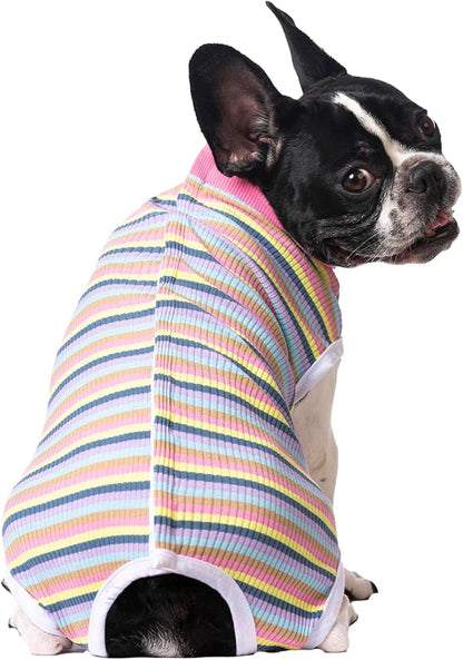 2 Packs Pet Dog Recovery Onesie Suit for Dogs Cats After Surgery,Dog Abdominal Wounds Bandages Cone E-Collar Alternative. (Navy, XS)