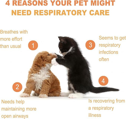 Respiratory Health Supplement for Cats for Dogs – Herbal Formula with Honeysuckle, Licorice, Houttuynia & Vitamins – Supports Clear Breathing, Lung Function & Seasonal Allergy Relief – 3.38oz (100ml)