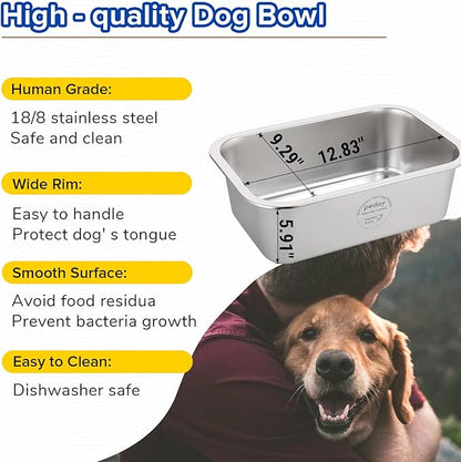 PEDAY Automatic Dog Waterer for Large & X-Large Dogs, Human Grade 18/8 Stainless Steel, Water Bottle Not Included