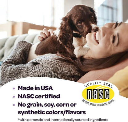 Calming Chews for Dogs | Herbal Dog Calming Chews for Anxiety from Normal and Occasional Stressors Including Separation Storms Grooming & Travel | NASC Certified & Made in The USA | 90 Count