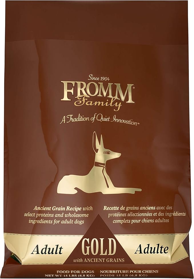 Fromm Adult Gold with Ancient Grains Dog Food - Premium Dry Dog Food - Chicken Recipe - 15 lb
