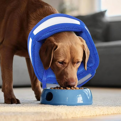 Dog Cone Alternative for Small Dogs to Stop Licking | Adjustable Recovery Cone Collar for After Surgery & Wounds, Lightweight & Comfortable Elizabethan Protective E-Collar (Blue, M)
