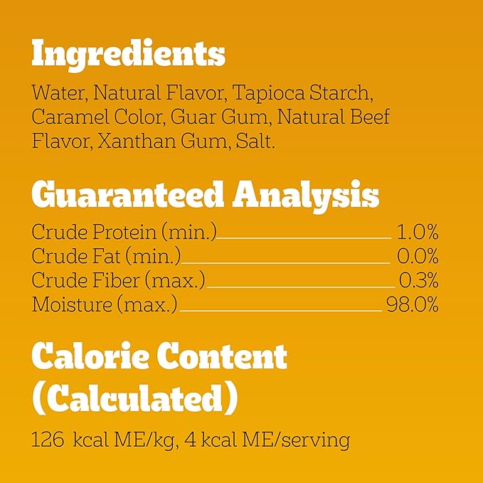 Pedigree Drizzlers for Dogs, Wet Dog Food Gravy Savory Sauce, Natural Beef Flavor, 60g Dual-Serving Pouch (22 Count, 44 Servings Total)