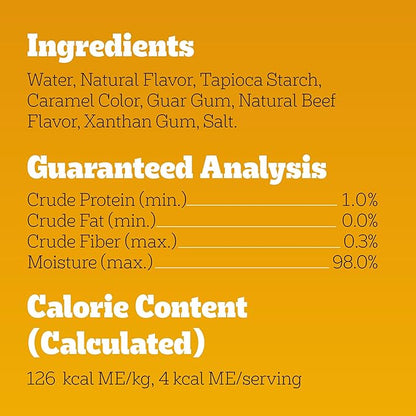 Pedigree Drizzlers for Dogs, Wet Dog Food Gravy Savory Sauce, Natural Beef Flavor, 60g Dual-Serving Pouch (22 Count, 44 Servings Total)