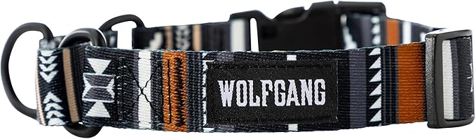 Wolfgang Heavy Duty Martingale Dog Collar with Quick Release Nylon Buckle for Walking & Training, NewMoon Print, Large