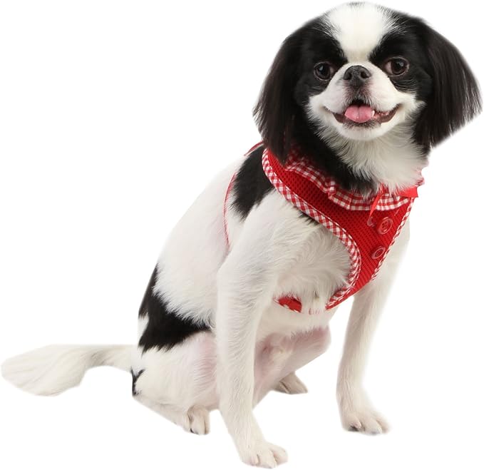 Authentic Puppia Vivien Harness, Red, Small