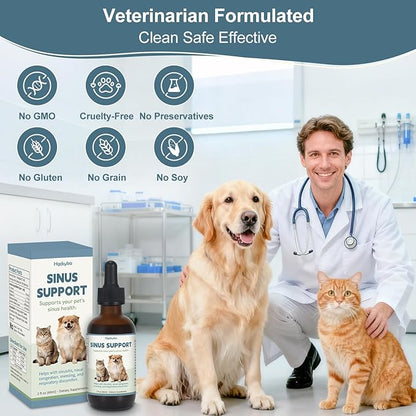 Nasal Health Support Drops for Cats & Dogs, Pet Sinus & Respiratory Comfort Supplement, Helps Maintain Clear Breathing, Supports Seasonal Wellness & Immune Function
