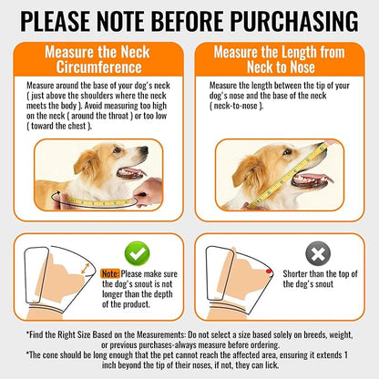 MAXFUT Dog Cone Collar,Soft Cone for Dogs to Stop Licking After Surgery,Non Inflatable Dog Donut Cone (Blue, L)