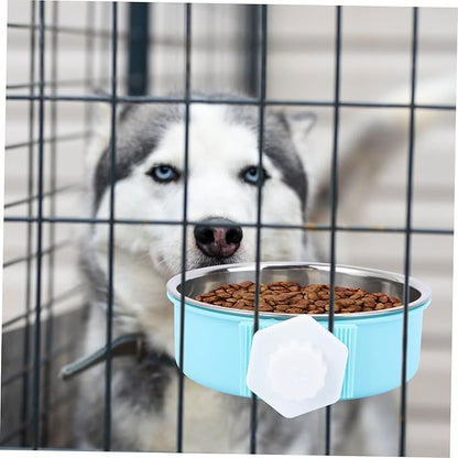 VANZACK Stainless Steel Dog Bowl Double Layer Easy to Pet Feeder Pet Supplies