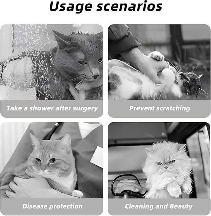 Lightweight Recovery Elizabethan Collar for Cats, Puppies, and Dogs, Adjustable Pet Cone for Small Dogs, Burger Hamburger Pattern Red