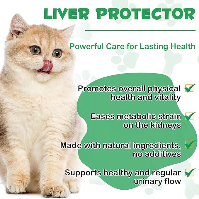 Kidney Support for Cats, Cat Kidney Treatment Support Cat Urinate Regularly, Strengthen Kidney Function,Increase Immunity, Herbal Supplement Supports Healthy Kidney Function- 2PCS