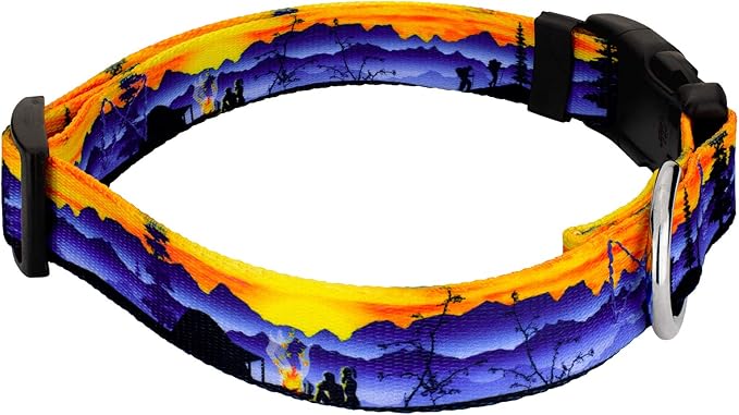 Country Brook Petz - Great Outdoors Everyday Dog Collar and Leash - Sports and Athletics Collection Featuring Spirited Designs (1 Inch, Extra Large)