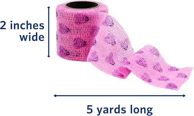OVIK Health PetFlex Pet Pack – Flexible Self-Adhering Elastic Bandage for Wound Care – First Aid Wrap for Small Animals Like Dogs, Cats, and Other Pets - 2 inch, 6 Rolls