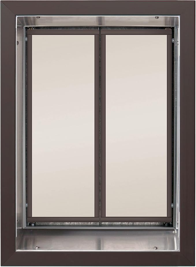 Plexidor Wall Mount Pet Doors for Cats and Dogs - Energy Efficient Pet Freedom - Bronze